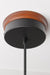 Black ceiling rose with old style wooden mounting block