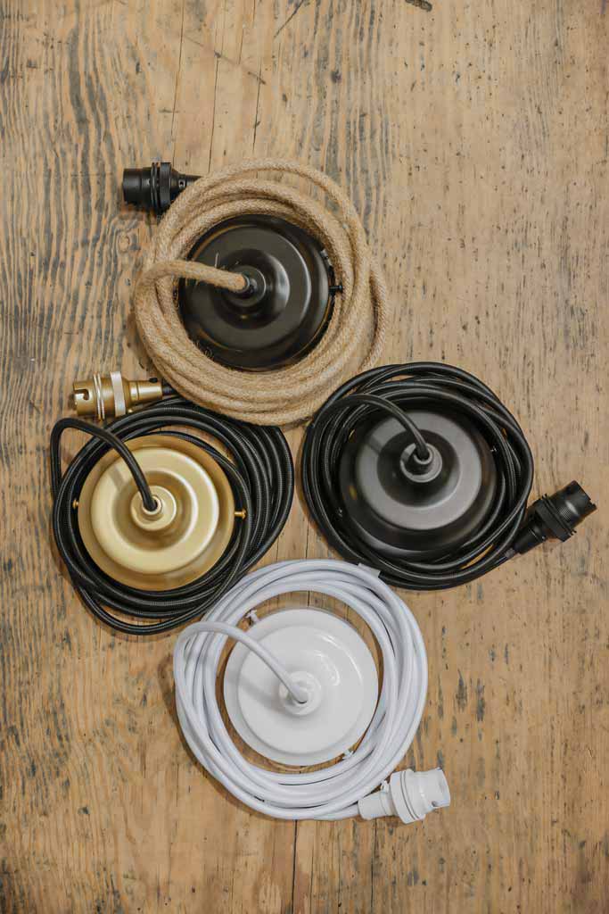 pendant cord styles in a choice of finishes