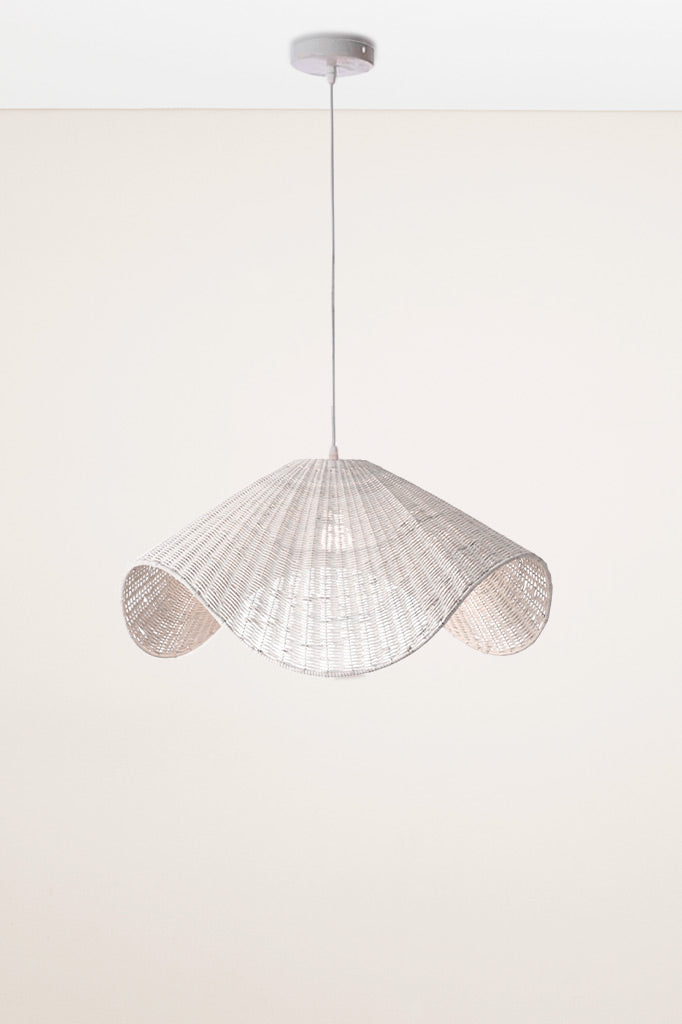 Timeless and elegant white pendant light.