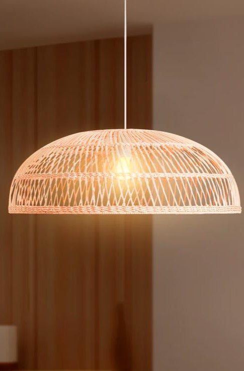 Large rattan pendant light