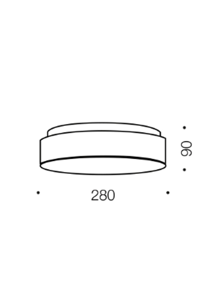 Gaumont LED CCT Ceiling Light measurment small