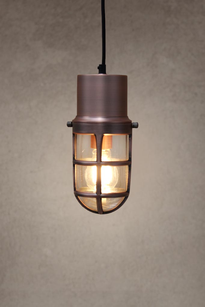 Copper-bunker-pendant-light