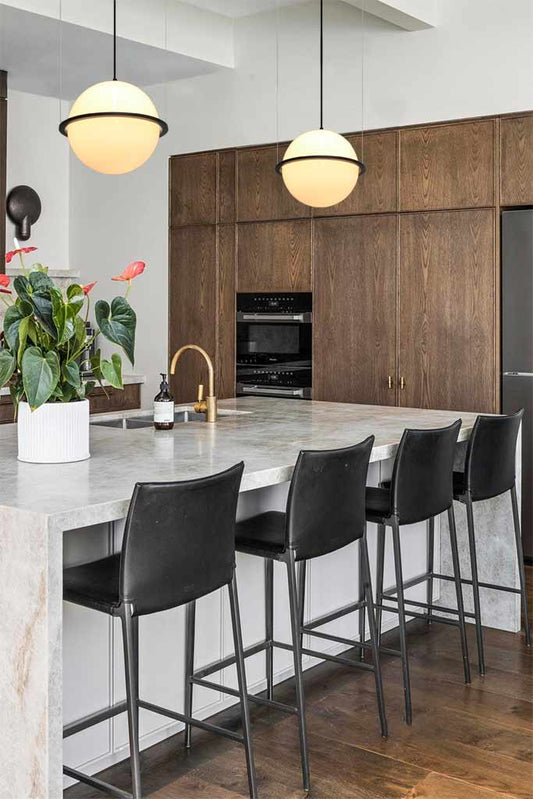 two pendants over kitchen island