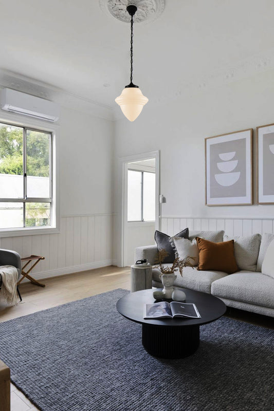 Schoolhouse Pendant Light - Minnesota in living room