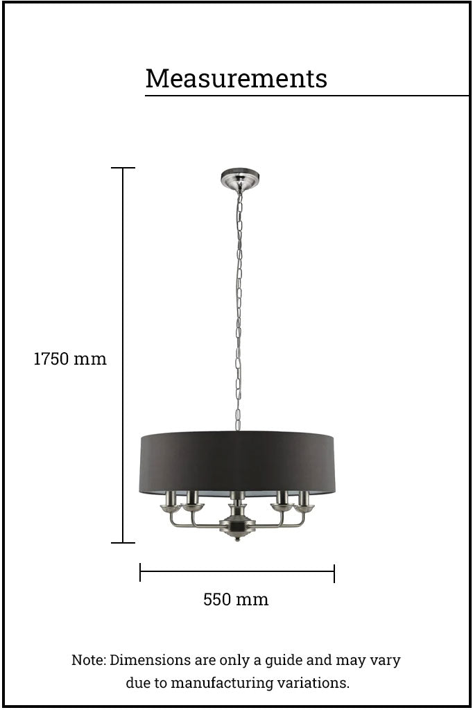 large chanderlier measurments