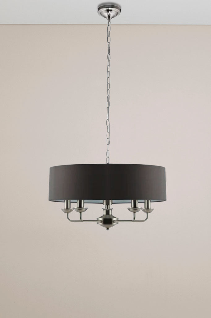 large grey chandelier