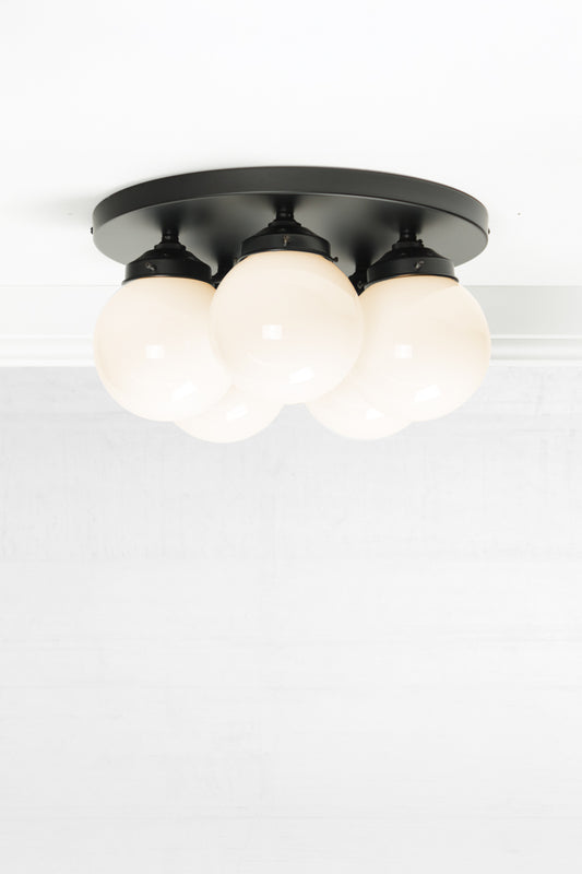 5 light opal glass flush mount