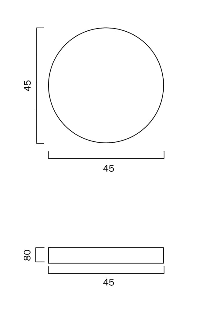  CCT LED Ceiling Light measurment