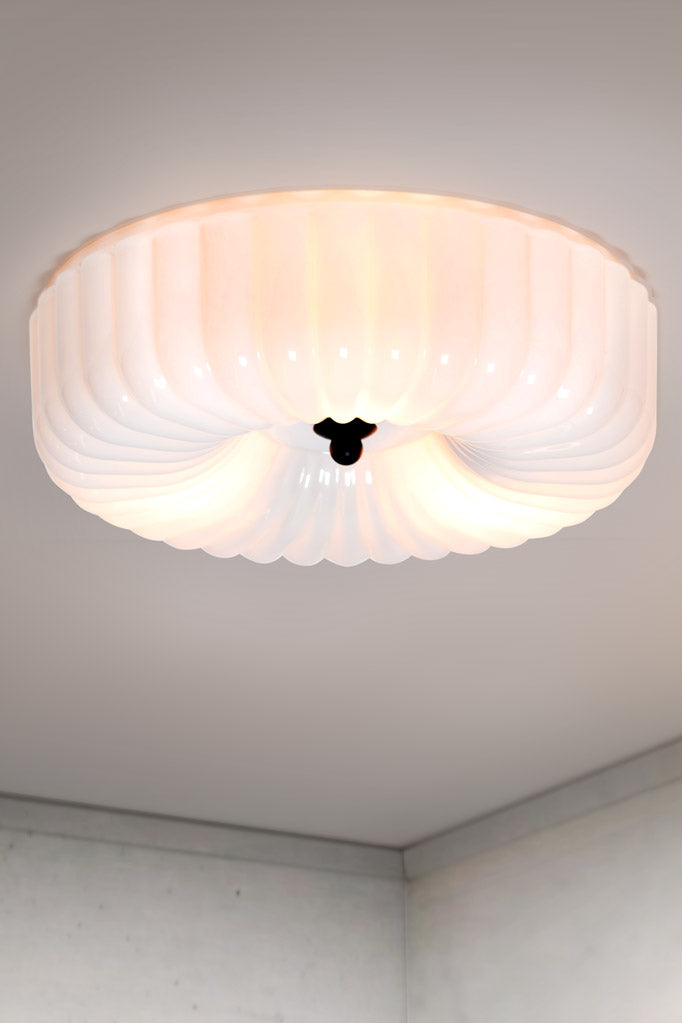 Bellevue Glass Ceiling Light with opal translucent glass