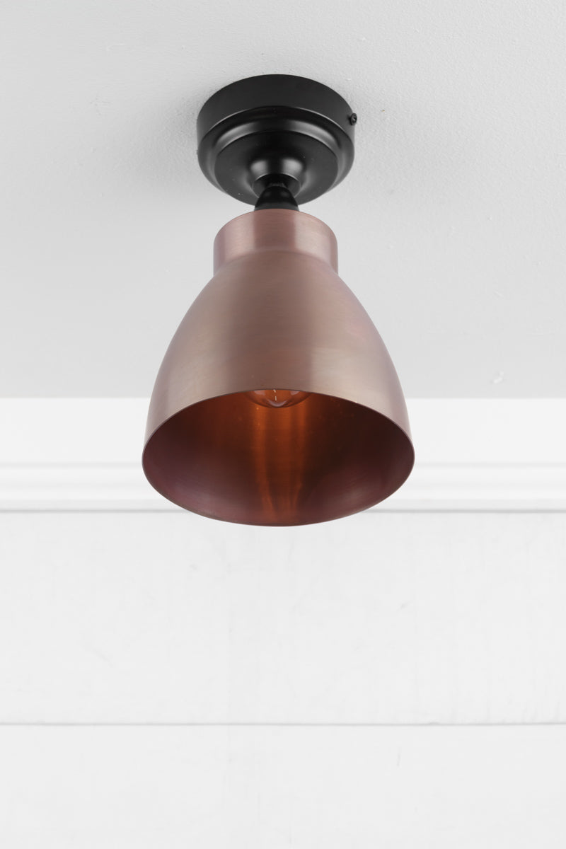 Celler copper shade on an IP rated flsh mount