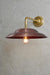 Barn Wall Light with a copper shade and Gold/brass 90 degree scone.