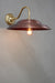 Barn Wall Light with a copper shade and gold/ brass gooseneck scone.