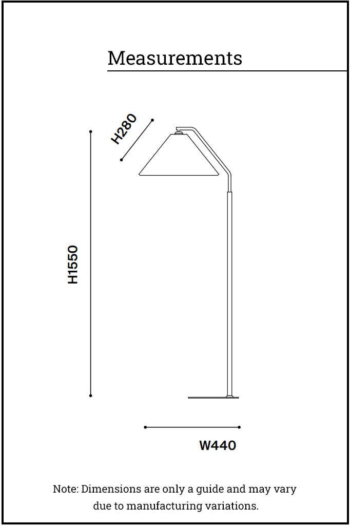 Bradhurst Floor Lamp Measurements