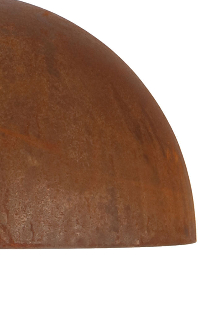 Close up of the shade of the Newman Floor lamp in rust.