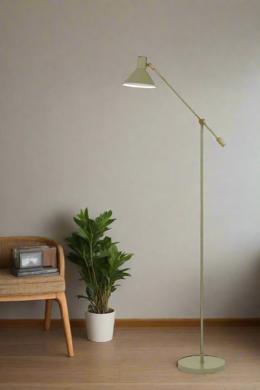 Green floor lamp