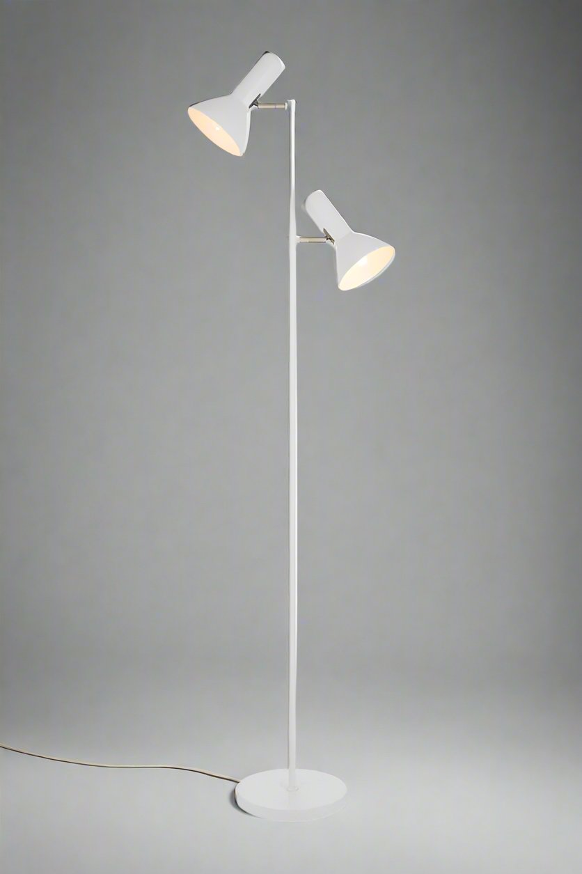 White twin floor lamp