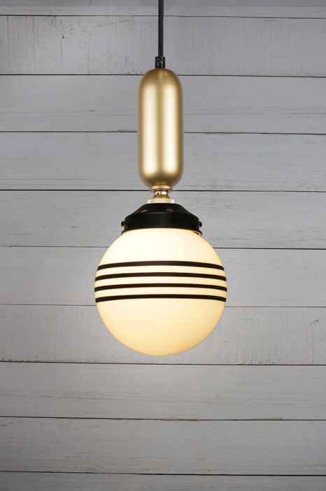 Brass tube store pendant light