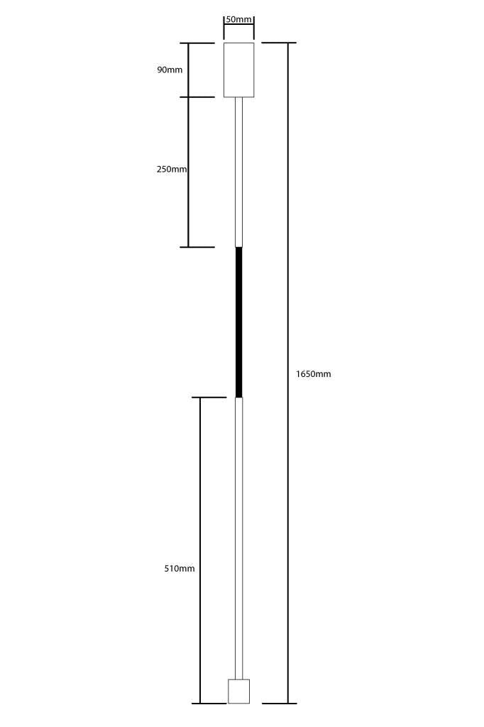 H635-measures Junction Pendant Light C