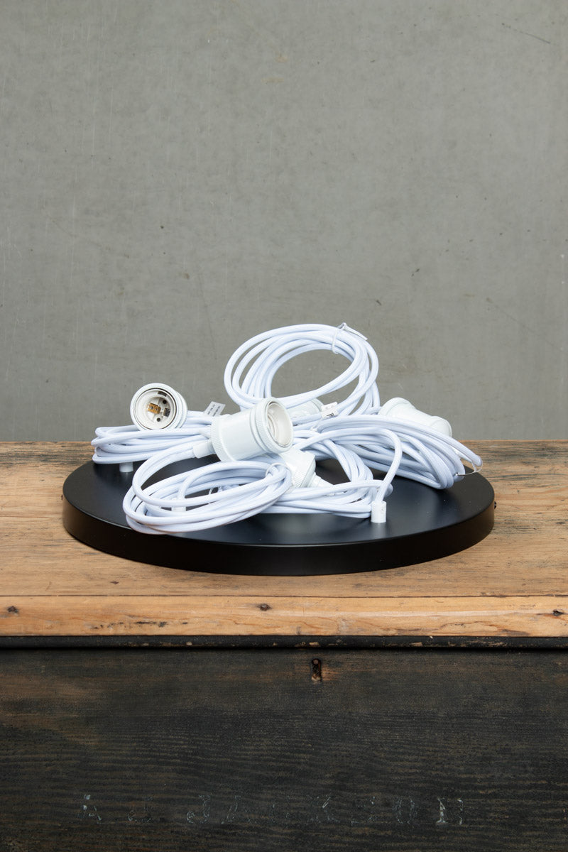 Five light ceiling rose in white finish