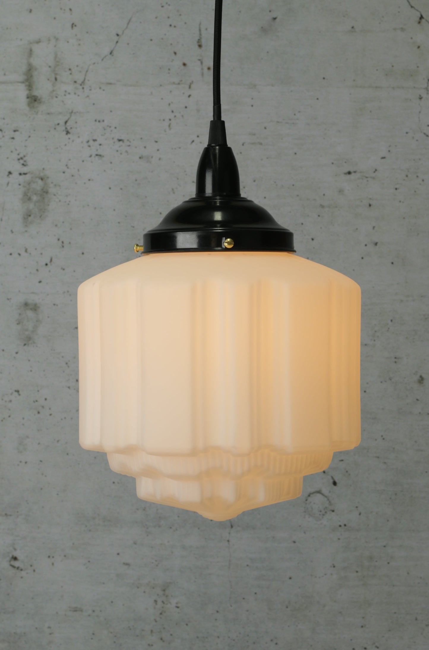 Deco glass ceiling pendant