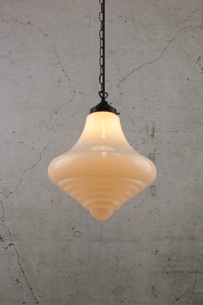 Schoolhouse Pendant Light - Portland with black chain cord