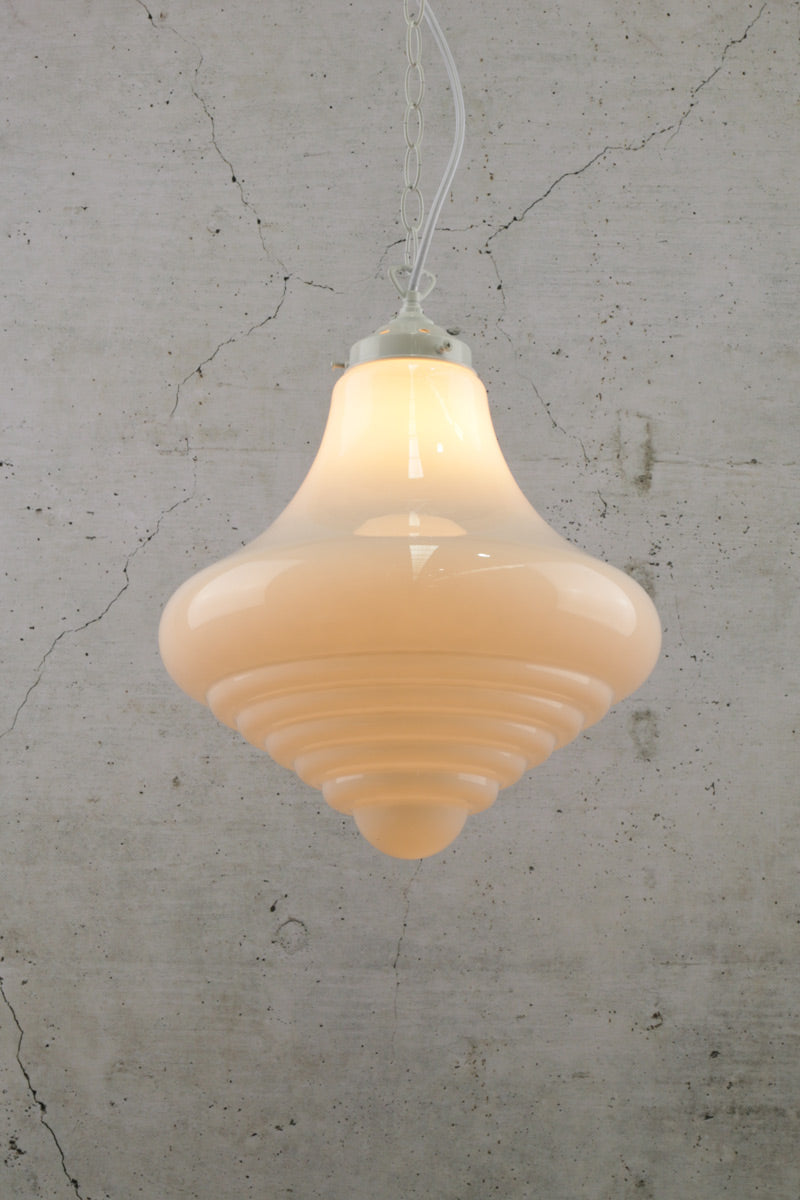 Schoolhouse Pendant Light with white chain cord