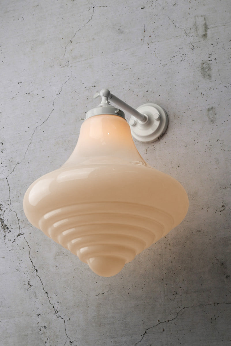 Portland Schoolhouse Wall Light white metal