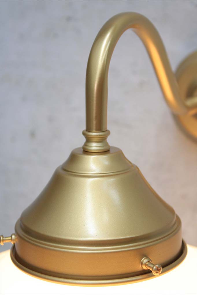 gold brass wall scone