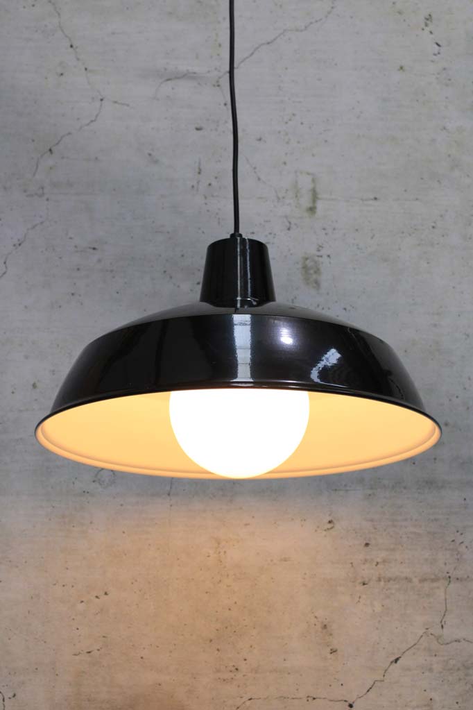 Large black Warehouse Ball Pendant Light with glass ball