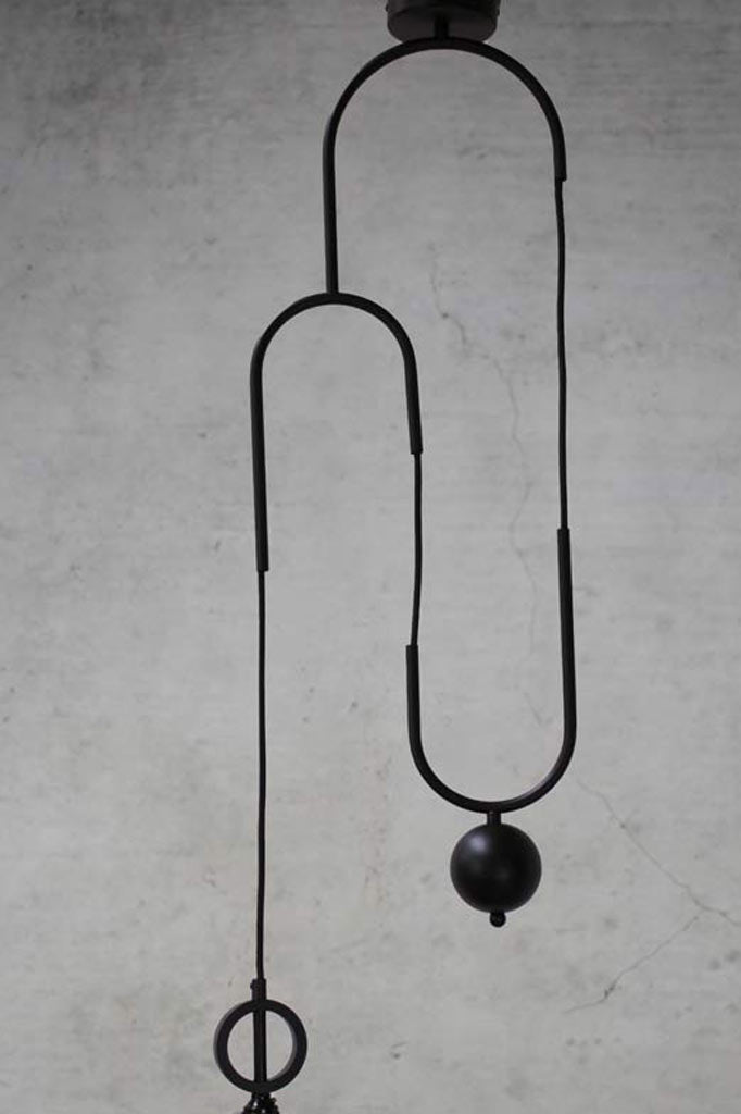 Black pulley pendant cord