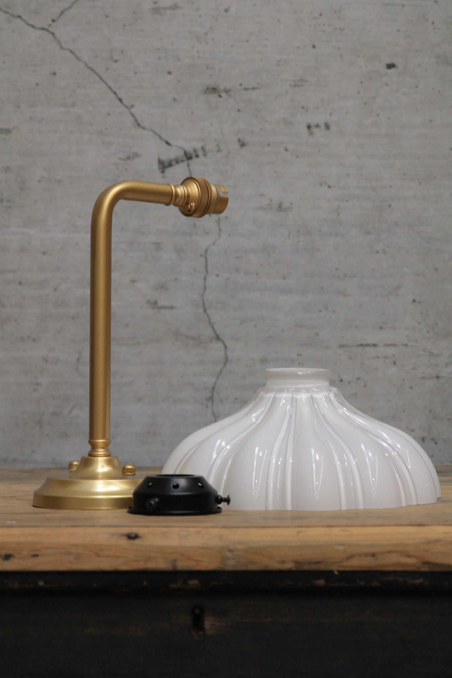 gold arm with mayfield small shade