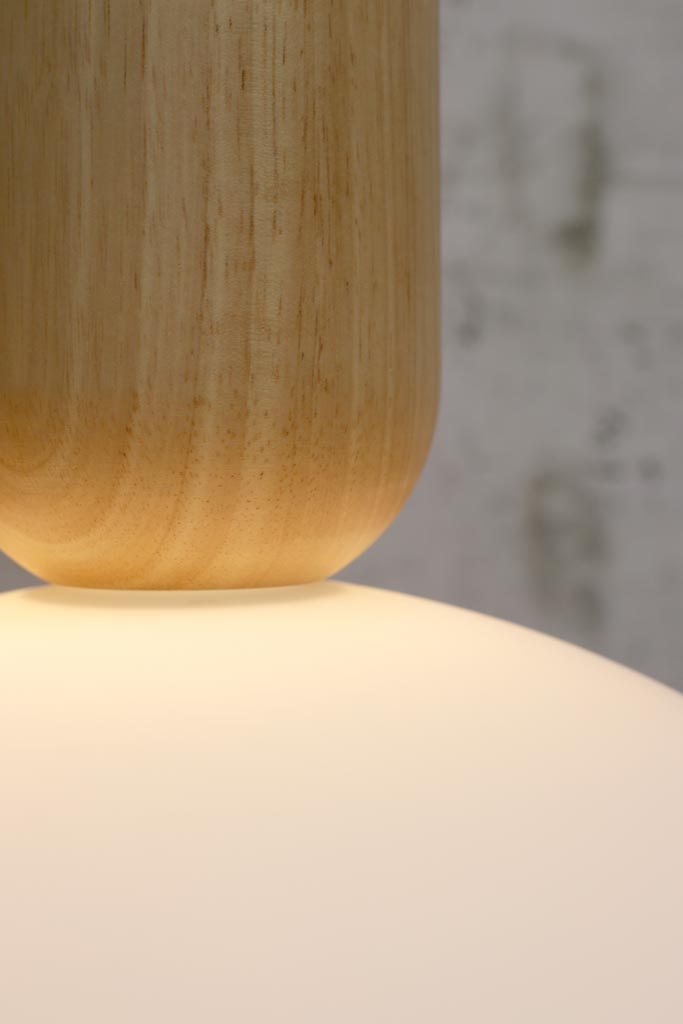 Homestead Nord Pendant Light has wood detailing