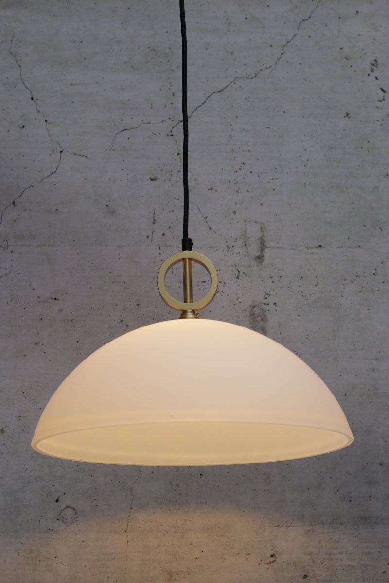 dome opal shade finish with brass gold no disc pendant cord