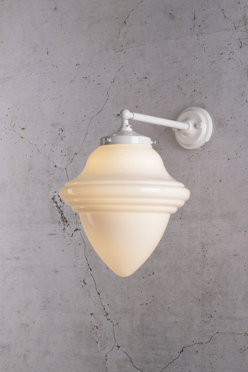 Minnesota Schoolhouse Wall Light on white swivel arm