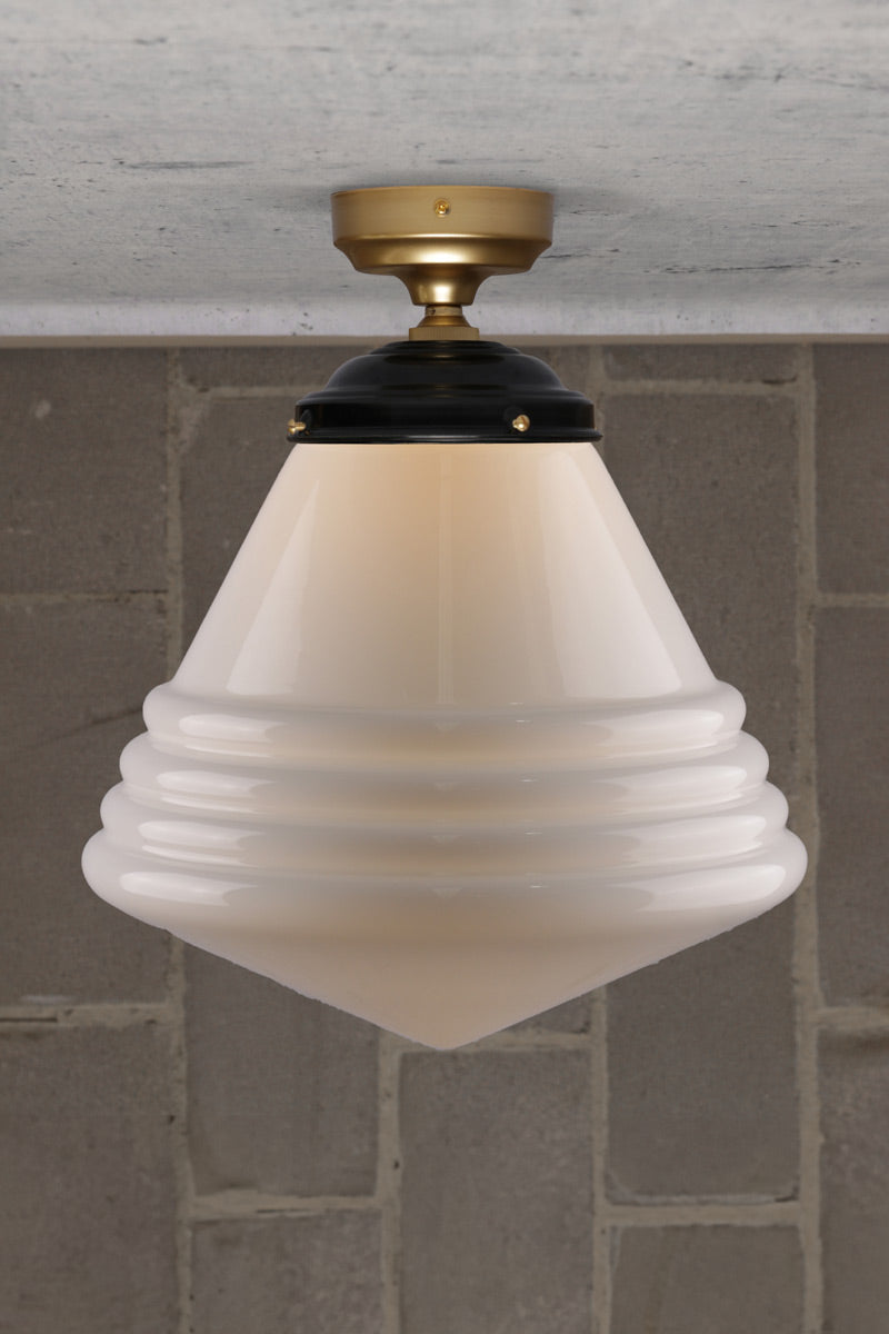 Marlinton Glass Flush Mount Light gold brass