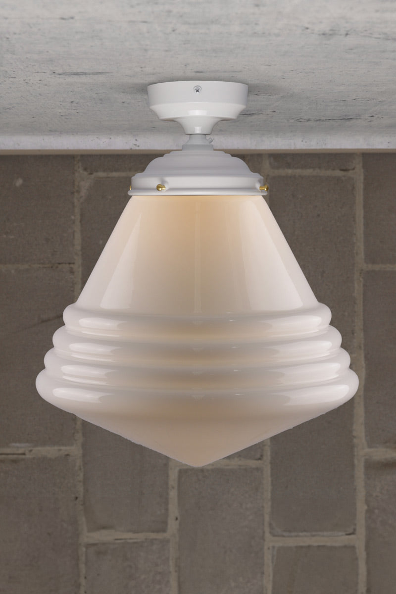 Marlinton Glass Flush Mount Light white