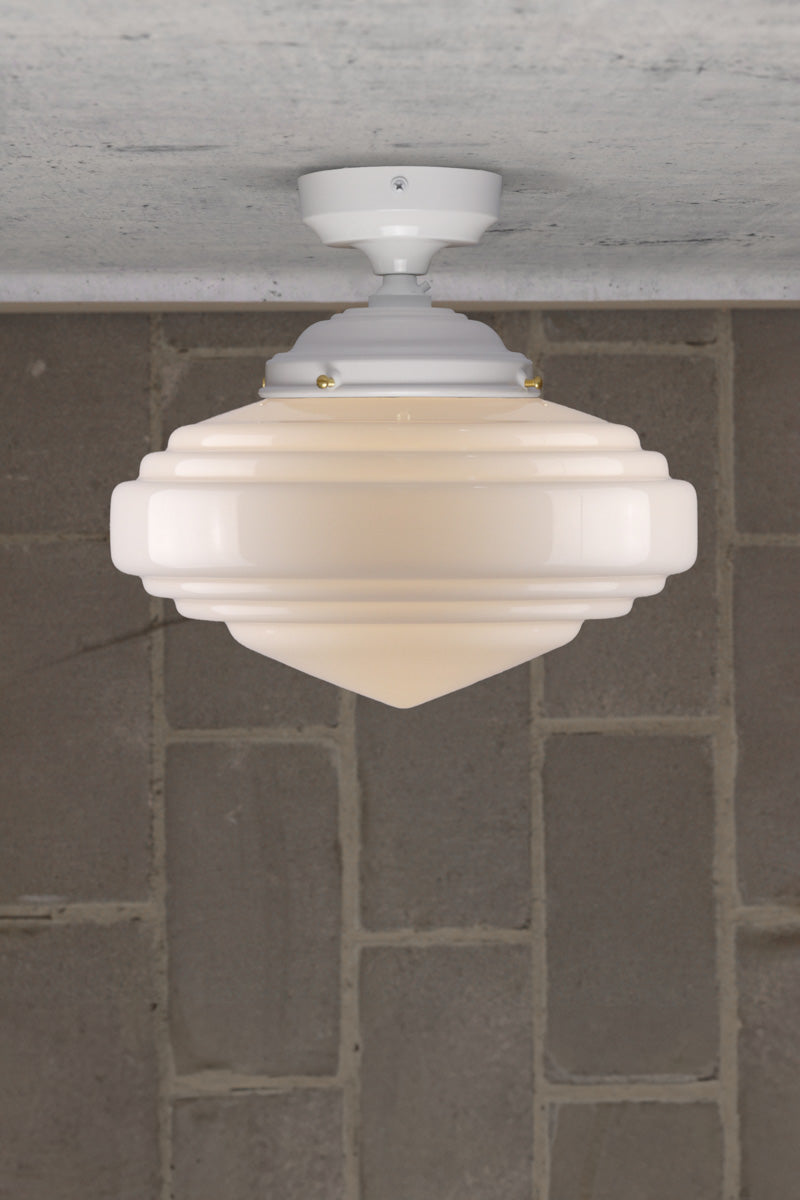 Coloma Glass Flush Mount Light white