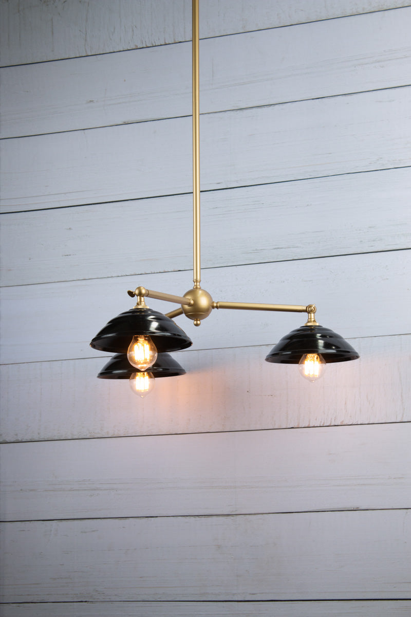 Bakelite Chandelier on gold brass frame