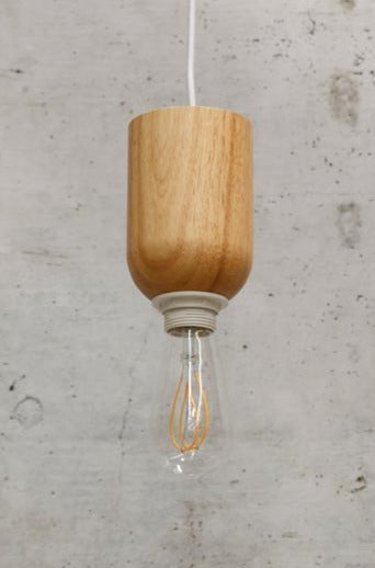 Nord Wood Pendant Light Cord with light off