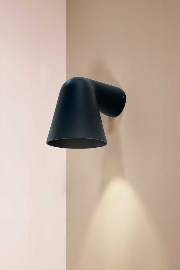 outdoor wall light in black finish