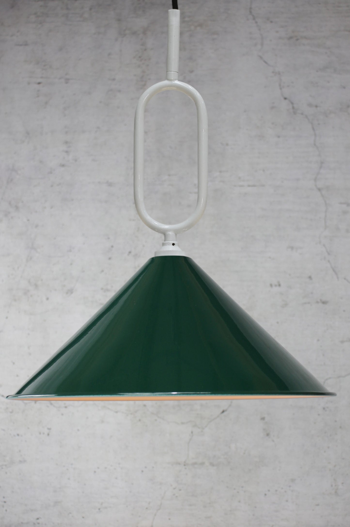 green large shade gold Loop Pendant Light