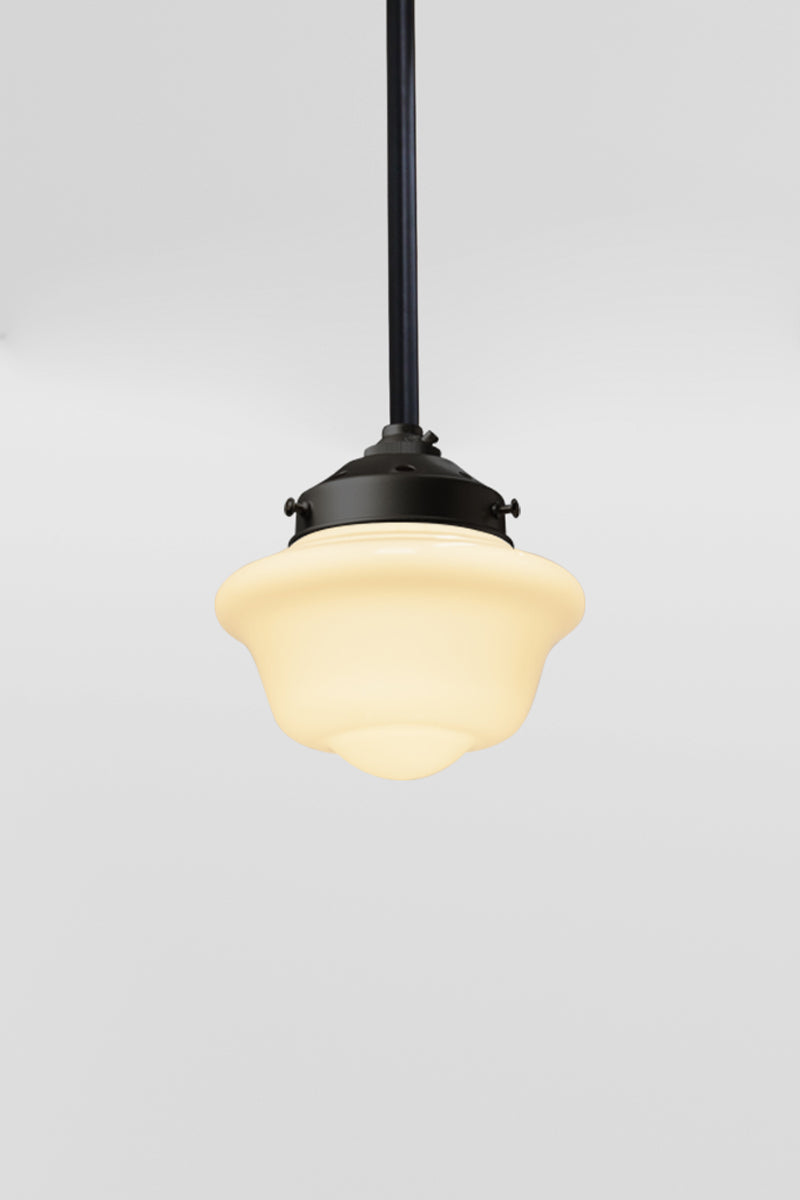 Extra small Chelsea shade with a black suspension pole