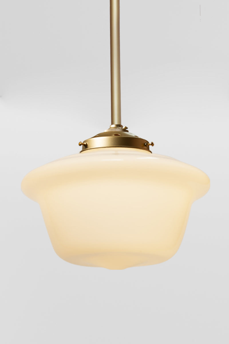 Large Chelsea shade with a gold/brass suspension pole