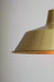 Bright brass shade close up