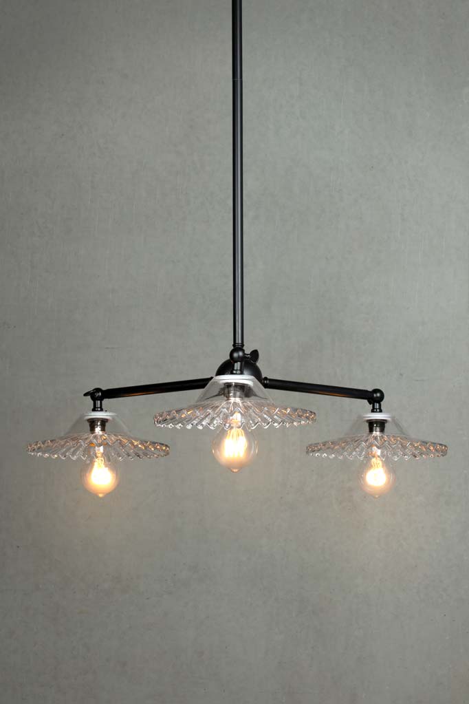 Charmont Glass Chandelier in black frame