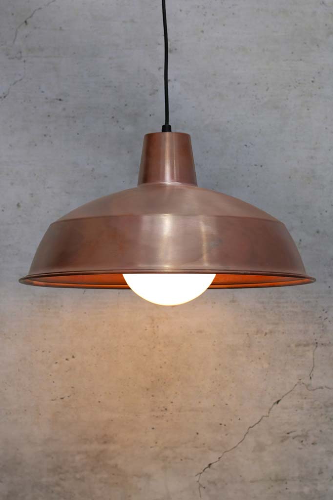 Large copper Warehouse Ball Pendant Light