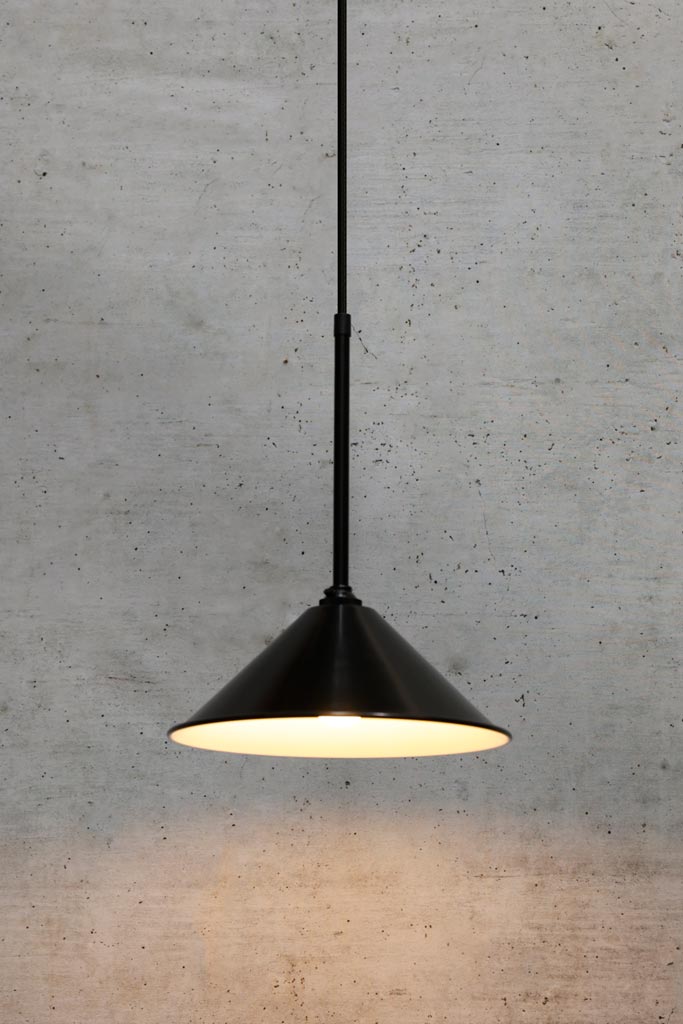 Cone Mod Pendant Light black small shade