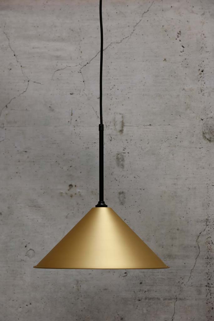 Cone Mod Pendant Light Brass large shade