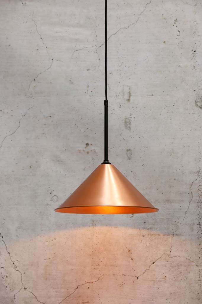 Cone Mod Pendant Light copper large shade