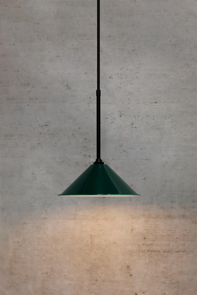 Cone Mod Pendant Light green small shade